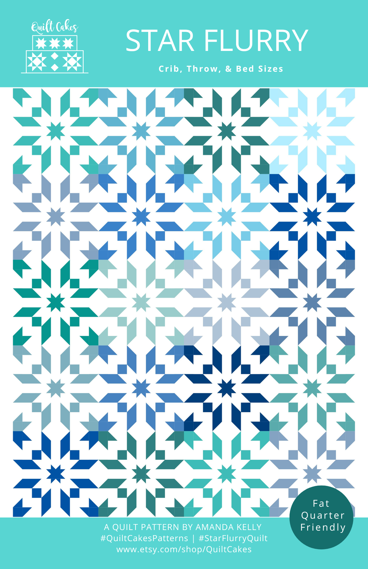 Star Flurry Quilt Pattern Printed