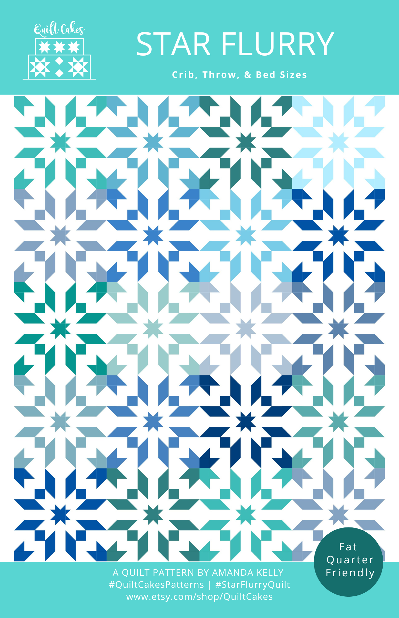 Star Flurry Quilt Pattern Printed