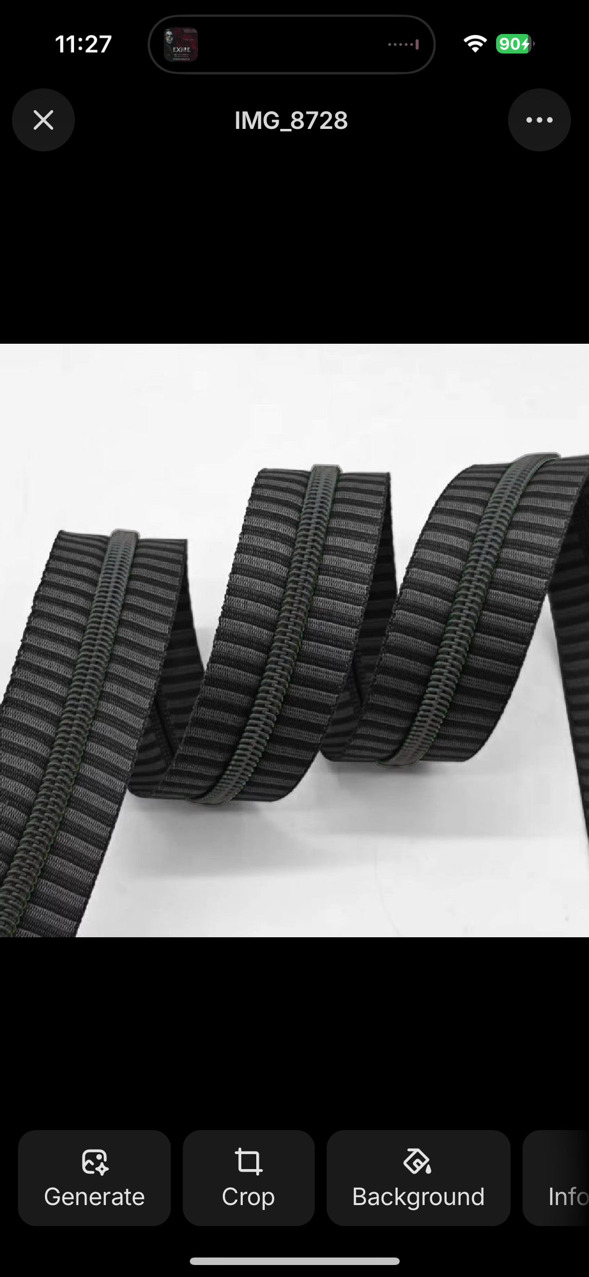 Emo Stripe with Black teeth Zipper Tape: 3yd