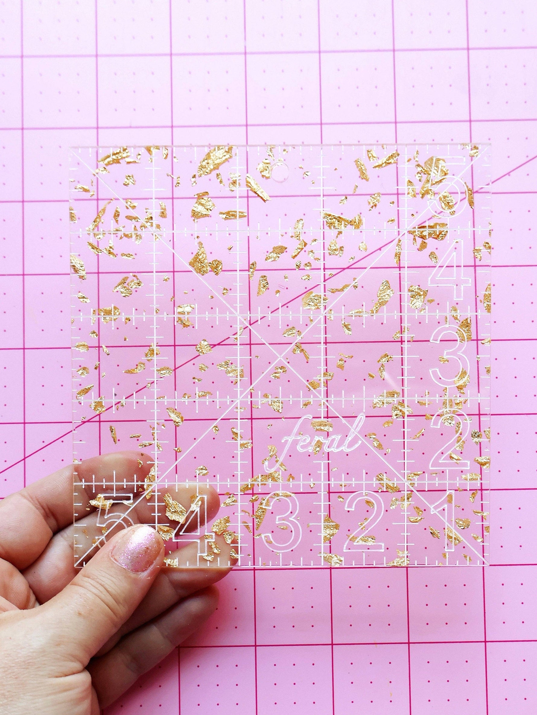 Charm square ruler: Confetti