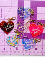 Feral quilter keychain: Iridescent