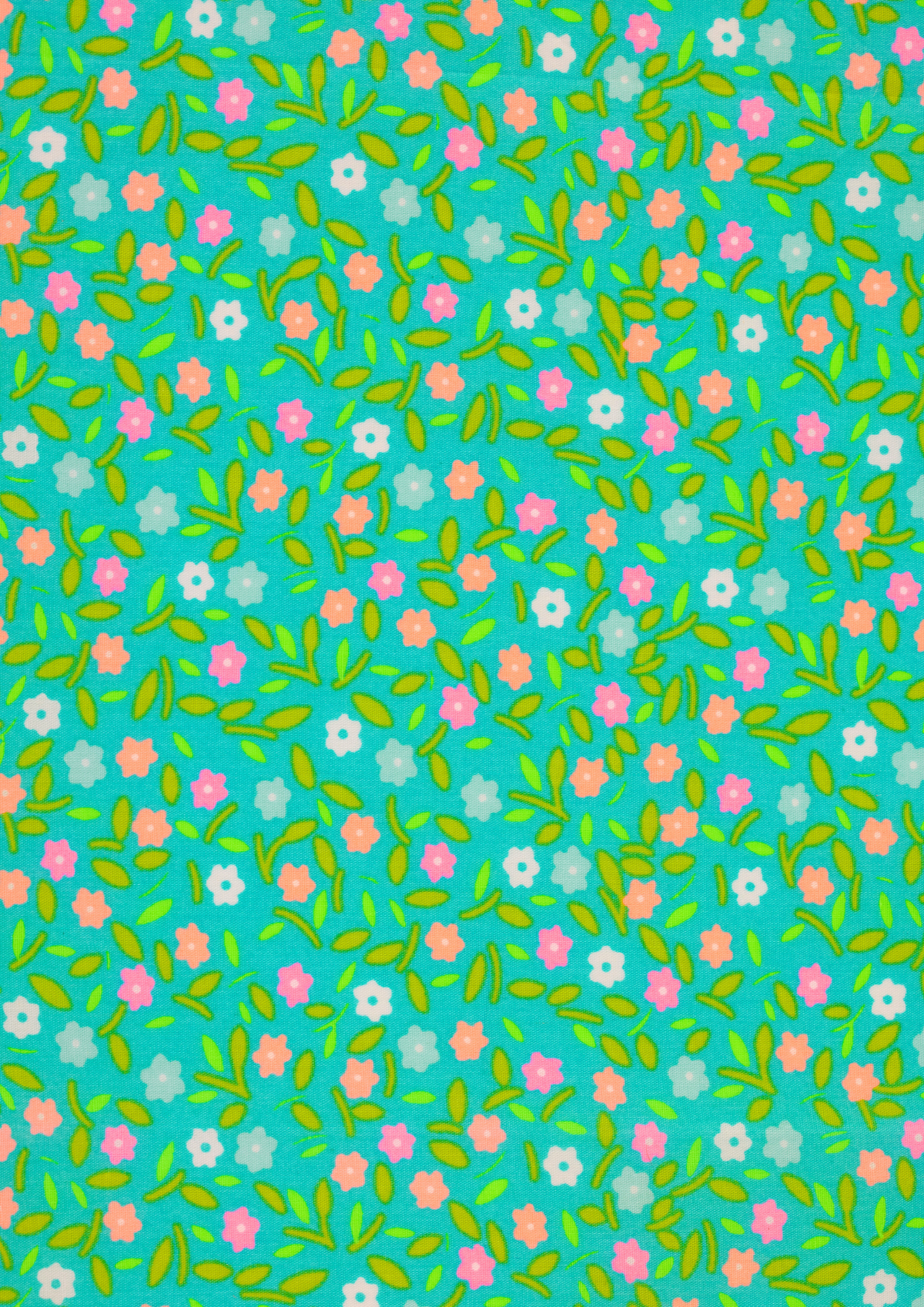 Peace and Love azure cotton coupon: Peace and Love azur