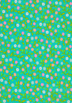 Peace and Love azure cotton coupon: Peace and Love azur