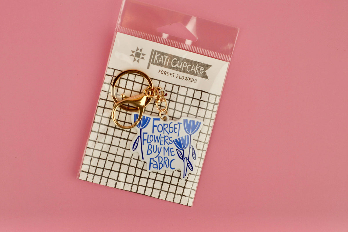 Forget Flowers - Enamel Key Chain