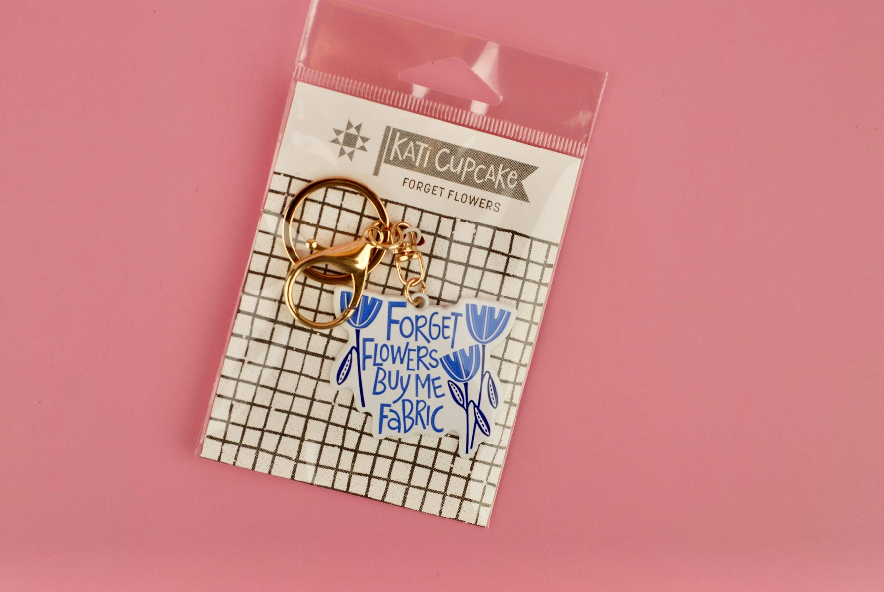 Forget Flowers - Enamel Key Chain