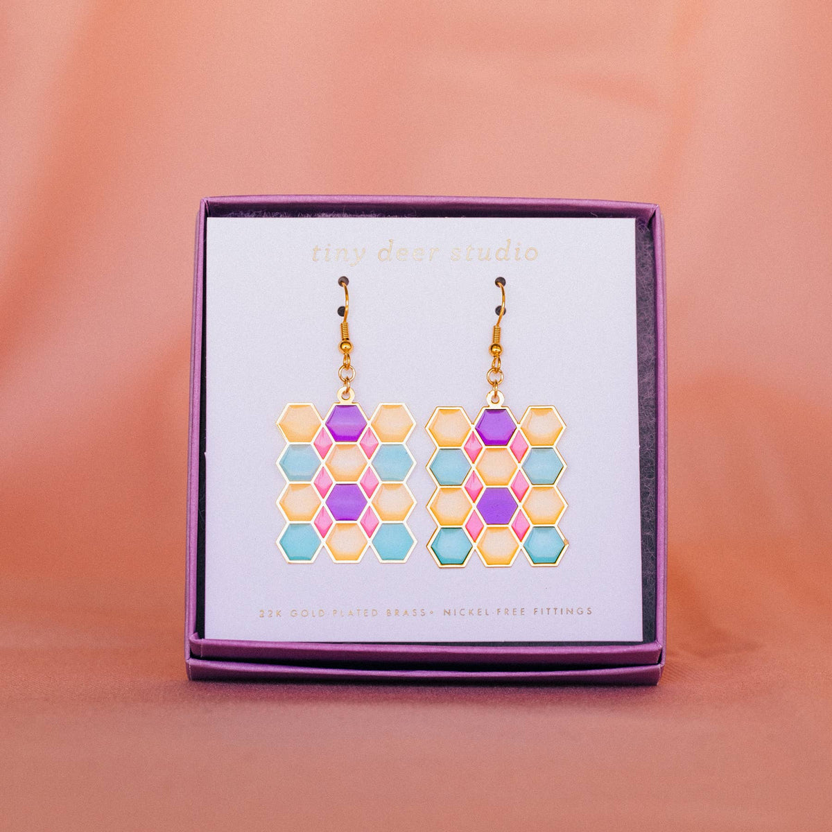 Translucent Tile Earrings: Hook