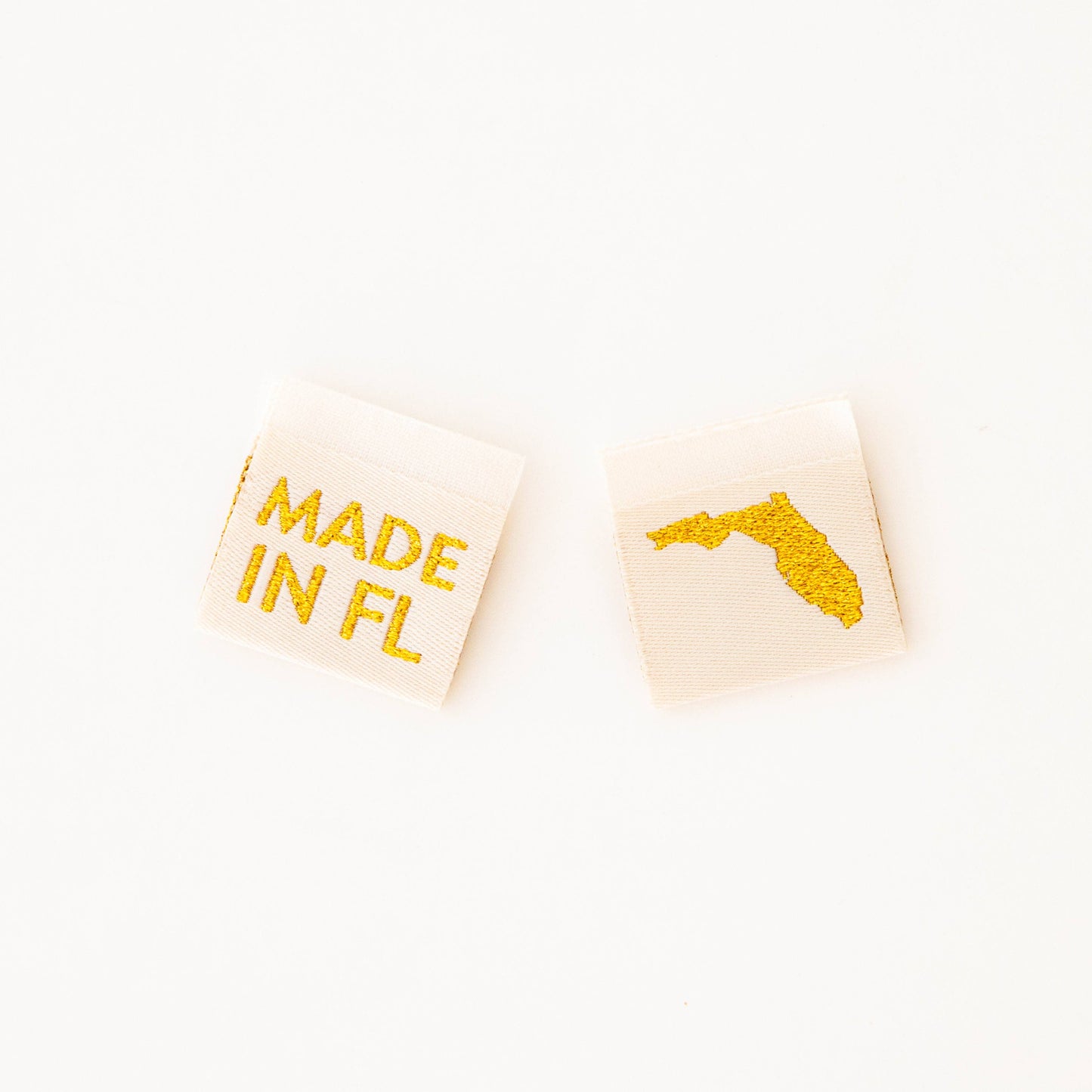 Made in My State Gold Woven Labels: Florida