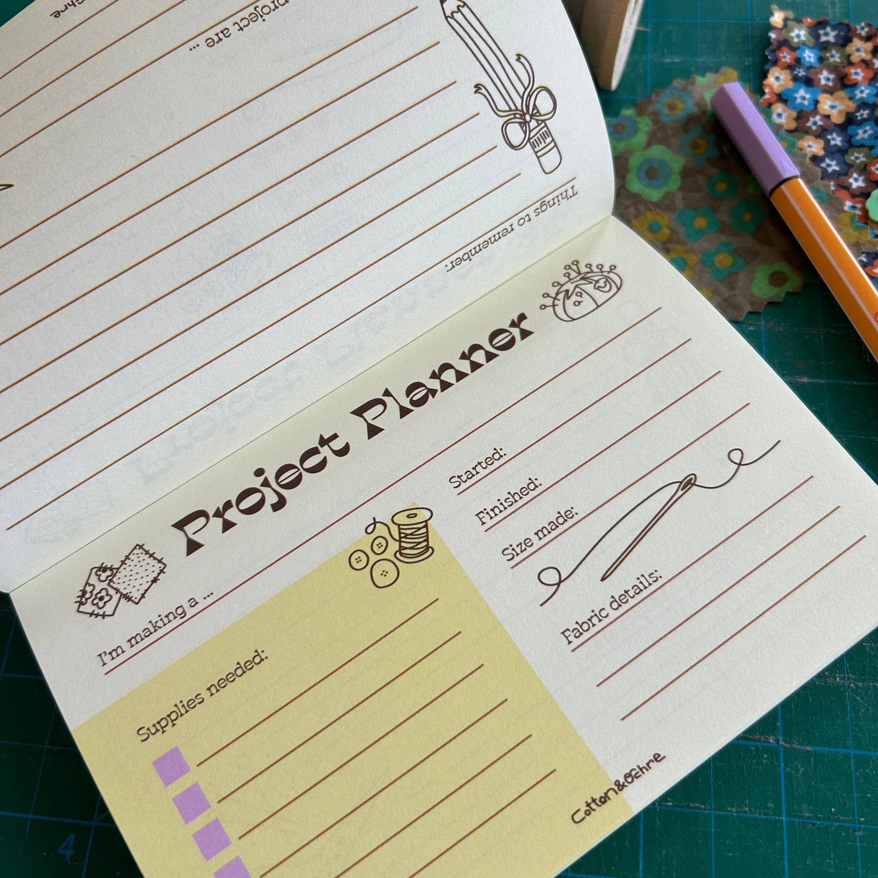 Project Planner Notepad – French Fry Quilt Company