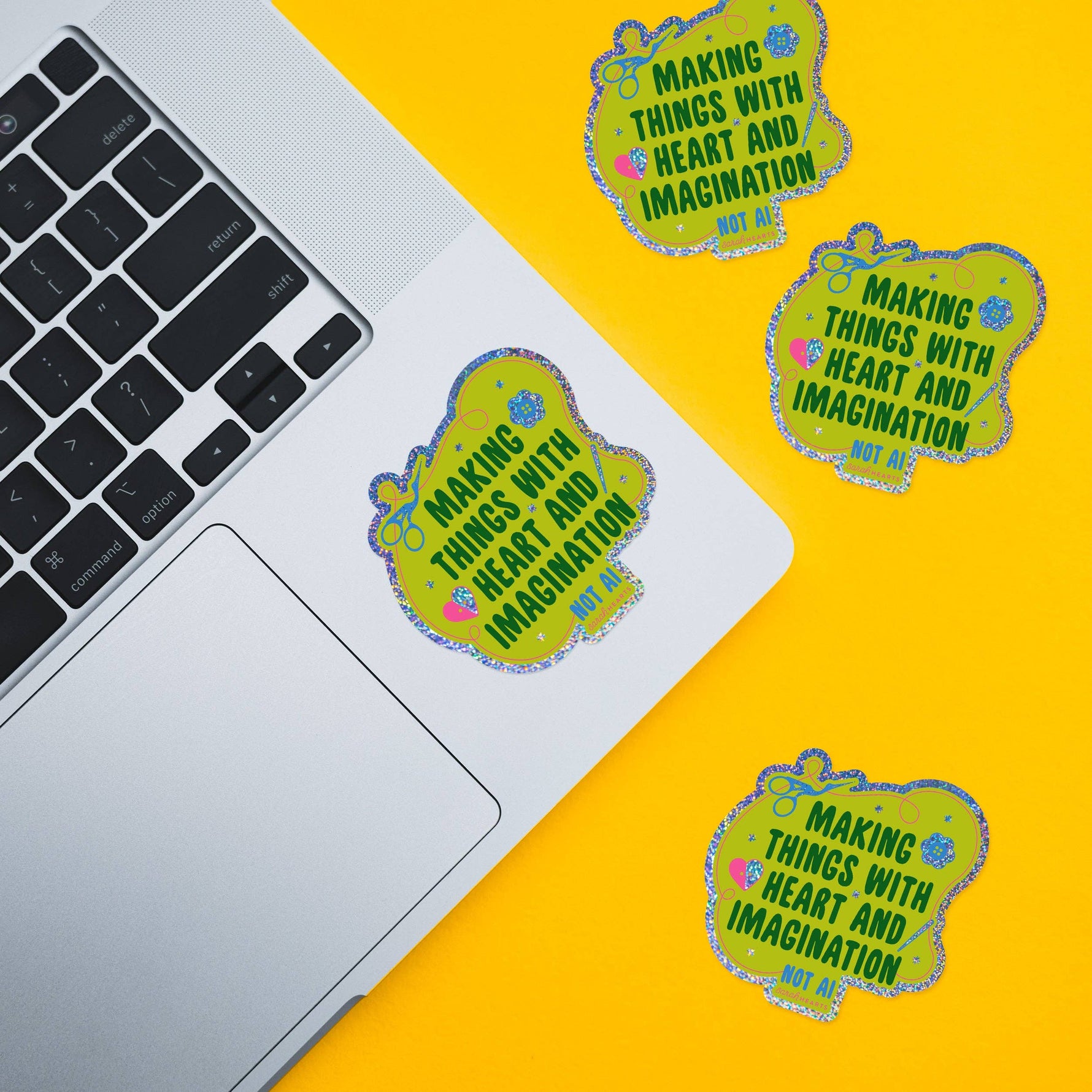 Making with Heart and Imagination Holographic Sticker