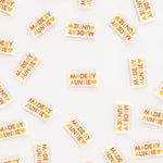 Made by Auntie Woven Sewing Labels Earth Tones