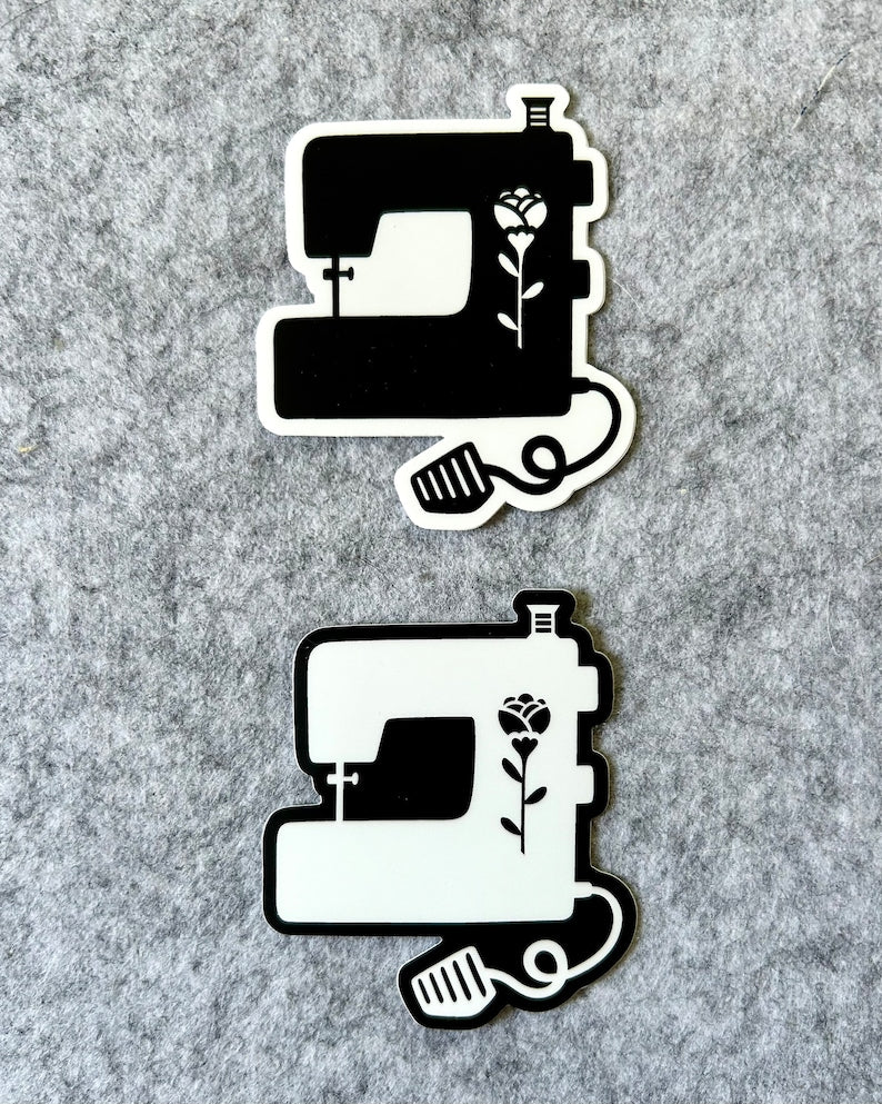 Sewing Machine Sticker Black & White Bundle