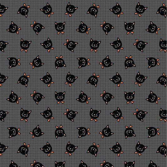 Sweet Tooth || Kitty Box Black || Cotton Quilting Fabric