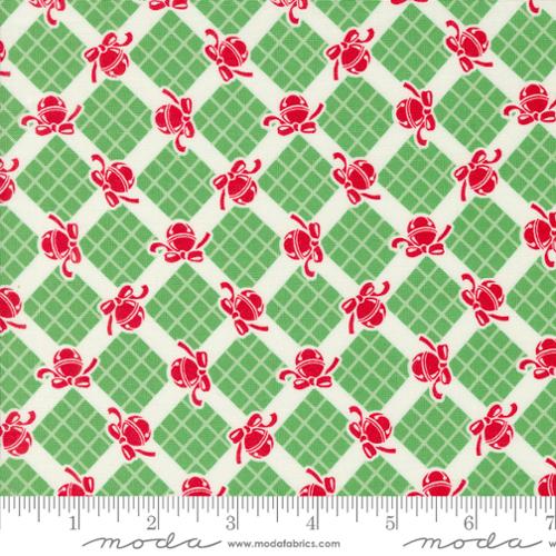 Kitty Christmas || Bells, Checks & Plaid Holly || Cotton Quilting Fabric || Half Yard