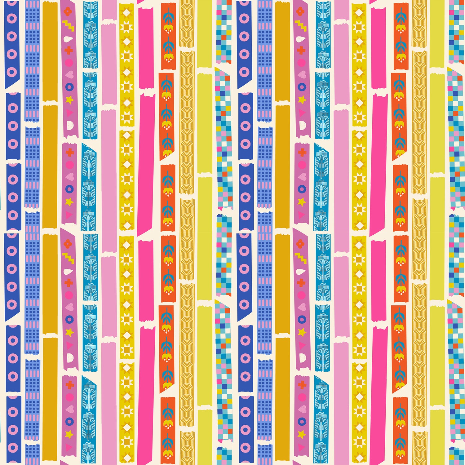 PREORDER Washi Plus || Yay It's Tape Natural || Cotton Quilting Fabric