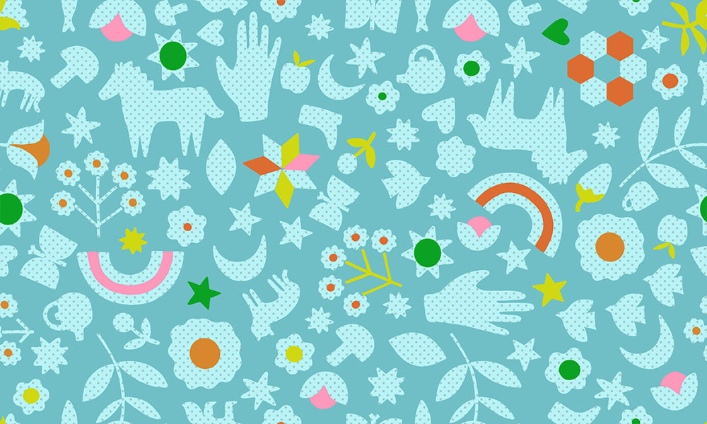 PREORDER Catnap || Little Luck Turquoise || Cotton Quilting Fabric