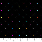 Dusk | Ditsy Dots Black Multi | Cotton Quilting Fabric