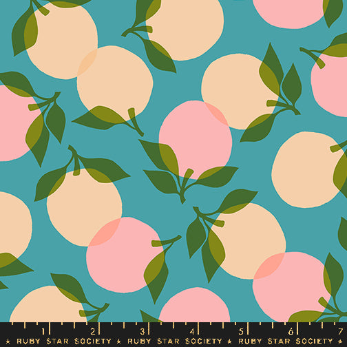 JUICY || Tumbling Dark Turquoise || Cotton Quilting Fabric