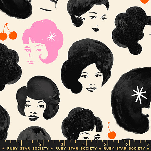 PREORDER Sparkle Mart || Dottie's Friends Black || Cotton Quilting Fabric