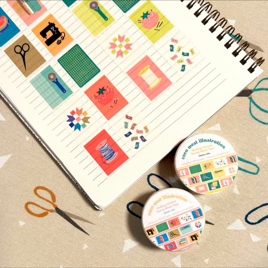 Sewing Notions Stamp Washi Tape