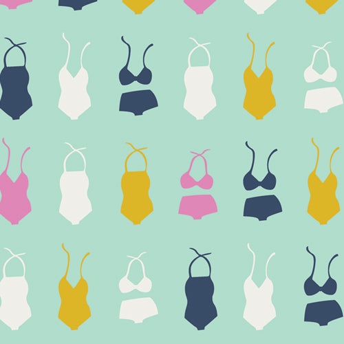Art Gallery Fabrics || Swimsuit Soiree Seafoam || Cotton Quilting Fabric