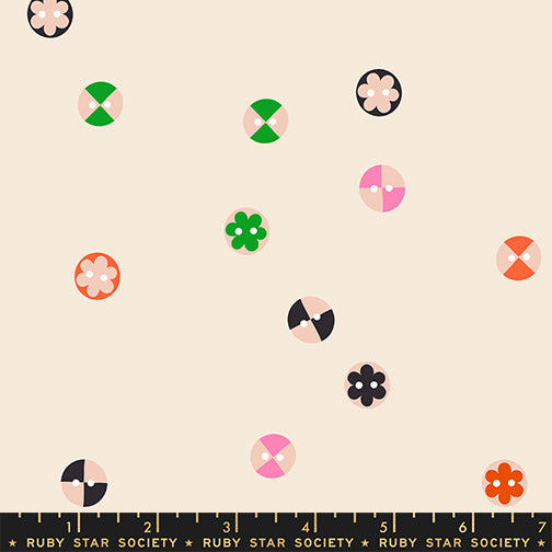 PREORDER 1-800-Notion || Buttons Shell || Cotton Quilting Fabric