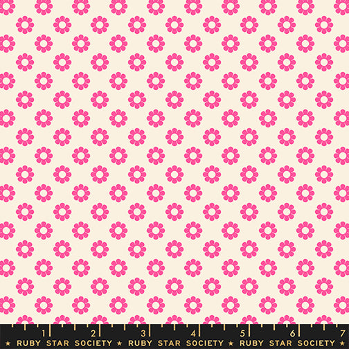 PREORDER Daisy Days || Daisy Neon Pink || Cotton Quilting Fabric