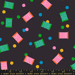 PREORDER 1-800-Notion || Spools Soft Black || Cotton Quilting Fabric