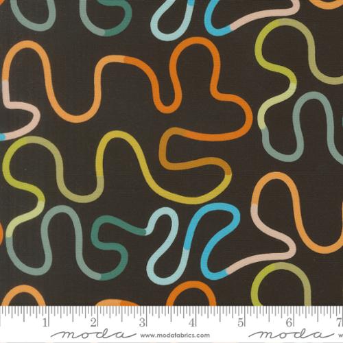 True to Hue || Undertone Venture Stripes Black || Cotton Quilting Fabric