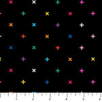 Dusk | X's Black Multi | Cotton Quilting Fabric