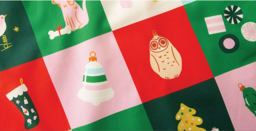 PREORDER MERRY HAPPY || Merry Happy Panel Lollipop || Cotton Quilting Fabric