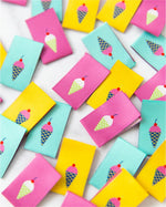 Ice Cream Cones|| Woven Labels || 6 Pack || Knot & Thread