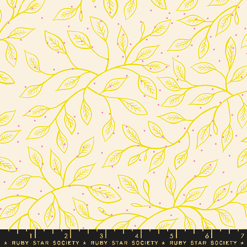 PREORDER Glow Garden || Wandering Vine Natural || Cotton Quilting Fabric