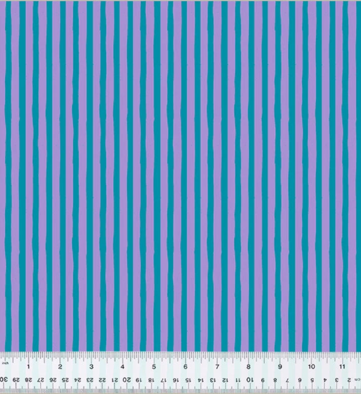 Ruby + Bee Blenders || Drawn Stripe Salvia/Provence || Cotton Quilting Fabric