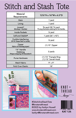 Stitch and Stash Tote - Printed Pattern