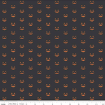 Hey Bootiful || Jack-o'-lanterns Charcoal || Cotton Quilting Fabric