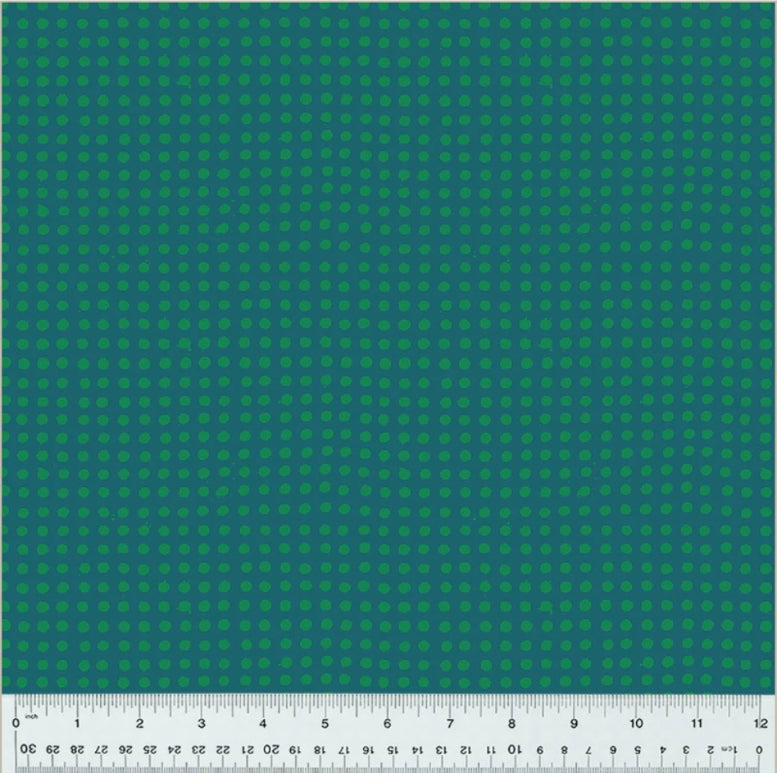 Ruby + Bee Blenders || Dots Kelp || Cotton Quilting Fabric