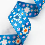 1.5" Florametry Bright Blue Webbing || Half Yard