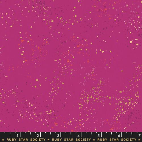 Speckled Metallic || Berry || Cotton Quilting Fabric RS5027 62M