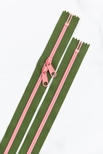30" Zipper Olive Blossom SSCZ48
