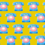 PREORDER Sparkle Mart || Telephones Golden Hour || Cotton Quilting Fabric