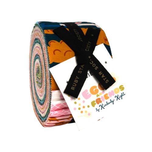 PREORDER Egg and Friends || 42 pc Jelly Roll || Cotton Quilting Fabric