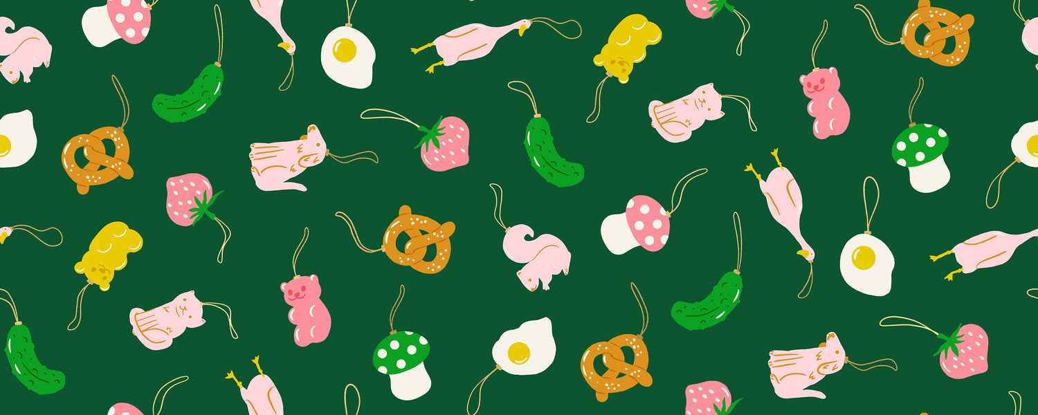 PREORDER MERRY HAPPY || Find the Pickle Jade || Cotton Quilting Fabric