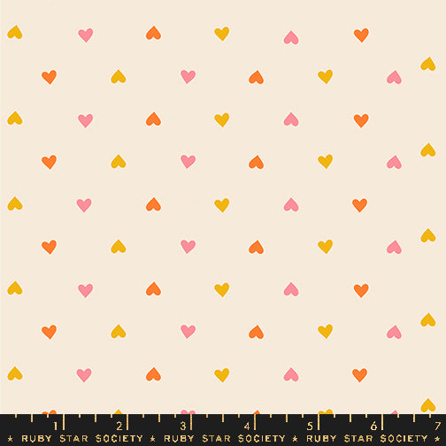 JUICY || Hearts Multi || Cotton Quilting Fabric