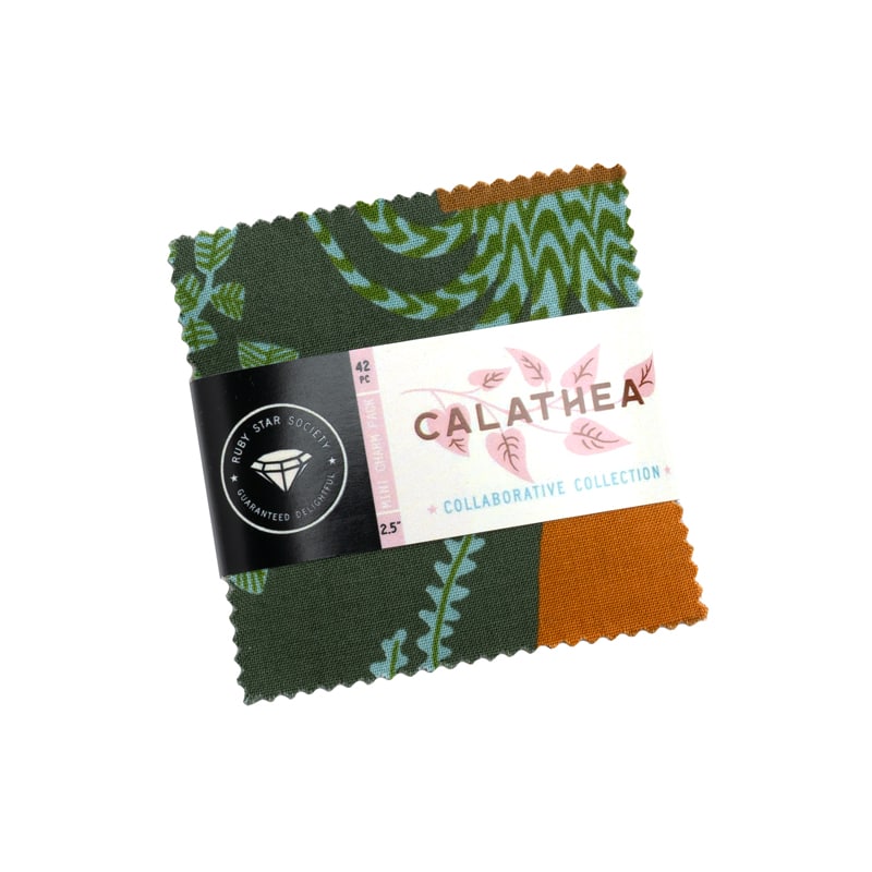 Calathea || 42 pc Mini Charm Pack || Cotton Quilting Fabric