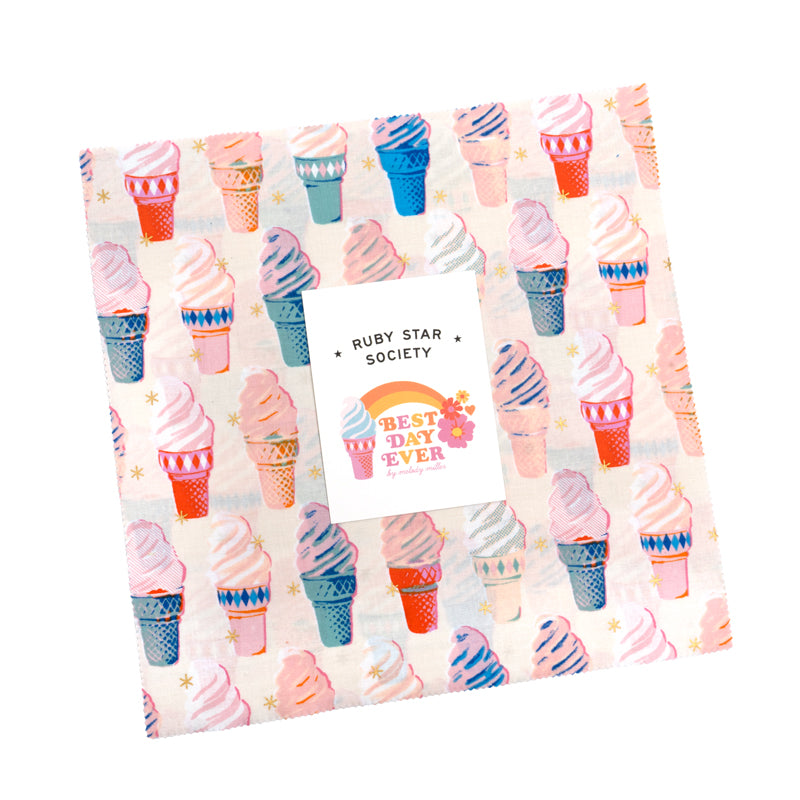 PREORDER Best Day Ever || 42 pc Layer Cake || Cotton Quilting Fabric