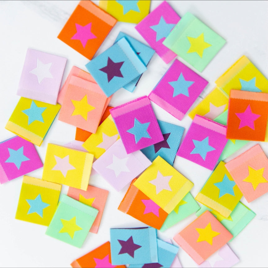 Lolly Tags: Neon Stars Lolly Tags: Neon Stars
