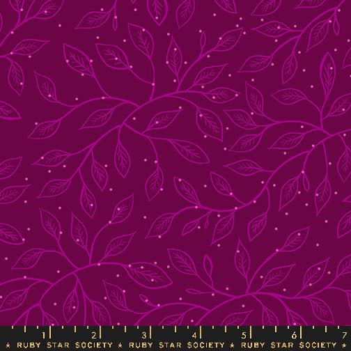 Glow Garden || Wandering Vine Purple Velvet || Cotton Quilting Fabric
