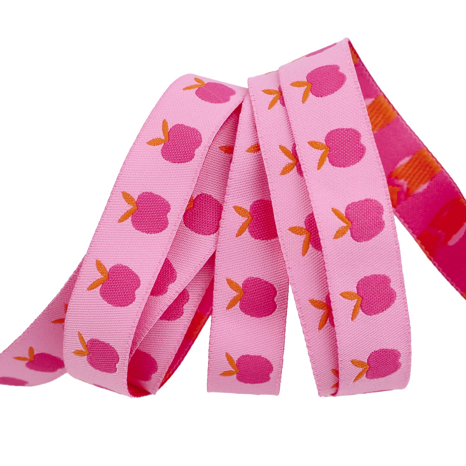 PREORDER Designer Renaissance Ribbons: Apples Pink 5/8" BTY