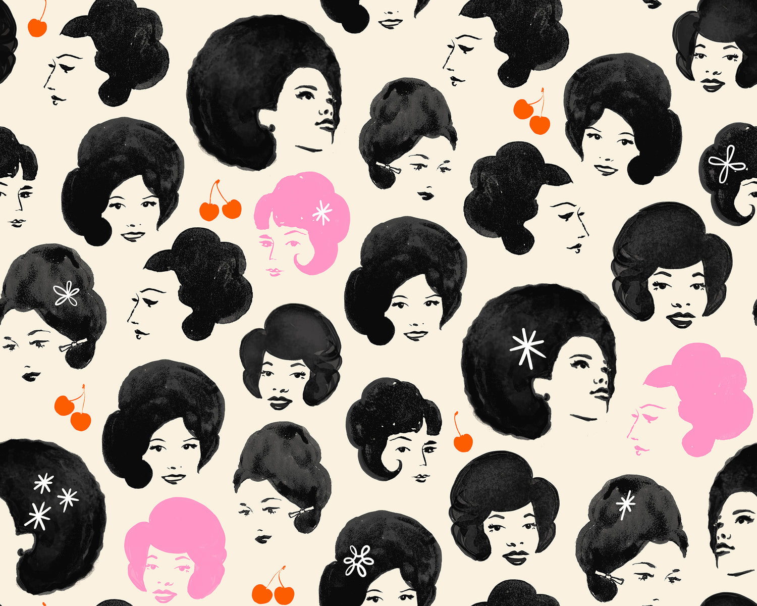 PREORDER Sparkle Mart || Dottie's Friends Black || Cotton Quilting Fabric