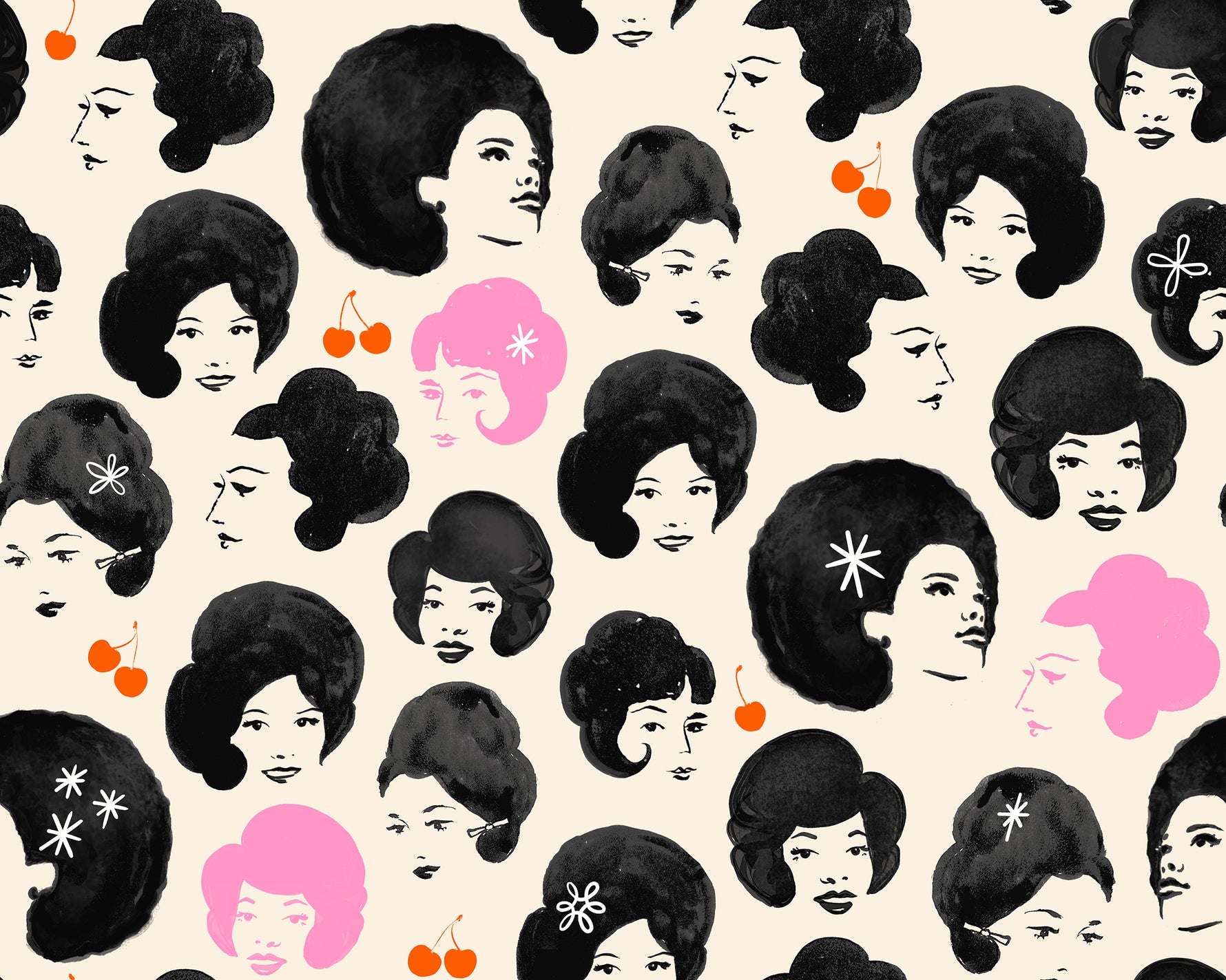 PREORDER Sparkle Mart || Dottie's Friends Black || Cotton Quilting Fabric